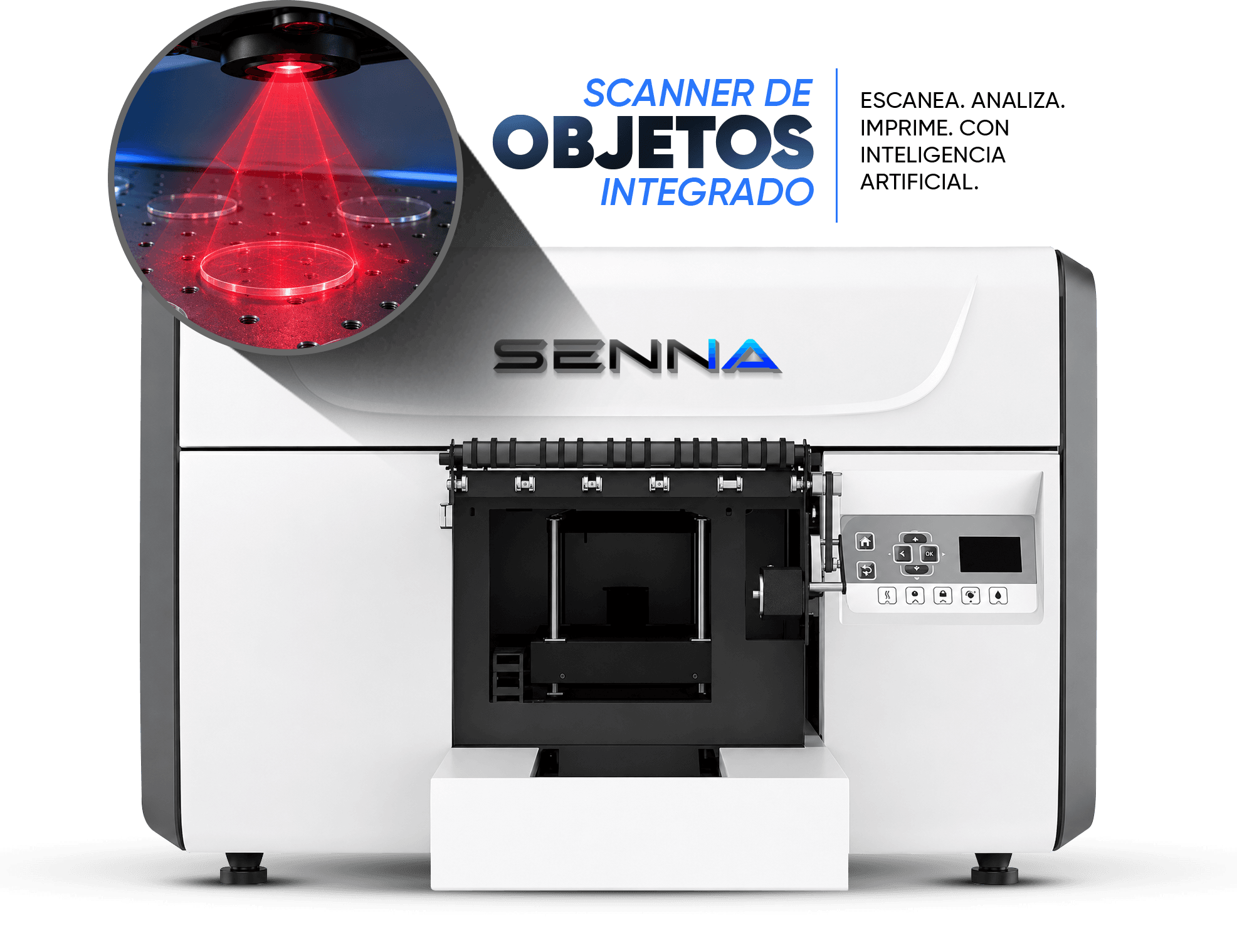 Impresora UV A3 i3200HD + Scanner IA - Senna